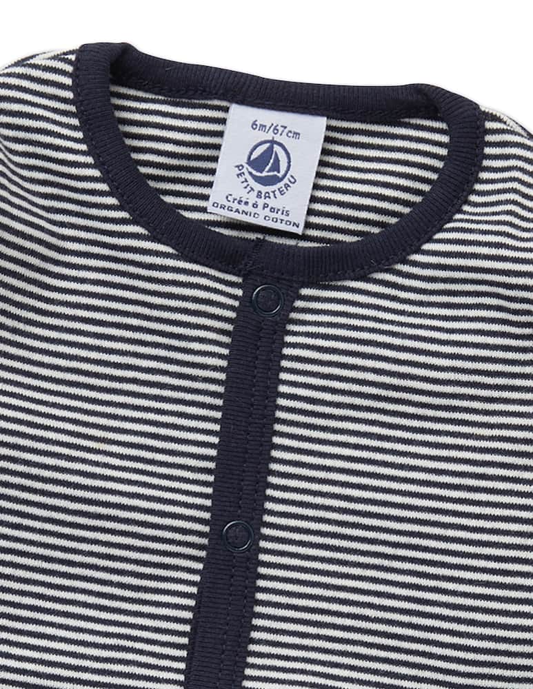 Petit Bateau Cardigan in cotone - Blu - immagine 2 Petit Bateau Cardigan in cotone - Blu - immagine 2