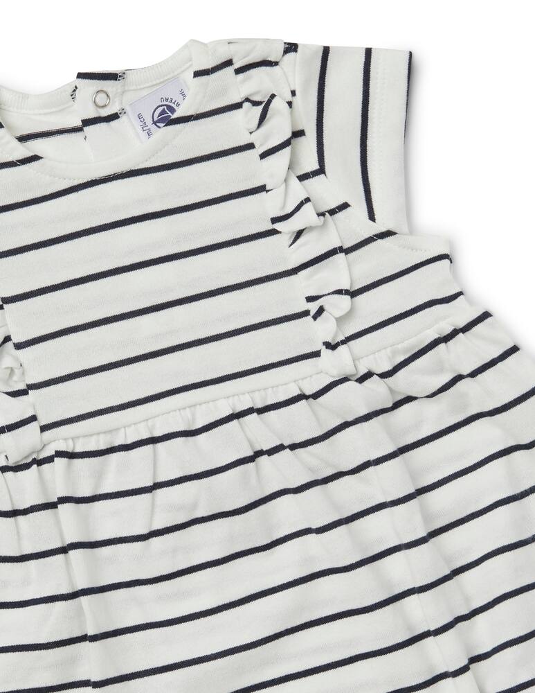 rinascente Petit Bateau Vestitino robespierre manica corta - Bianco