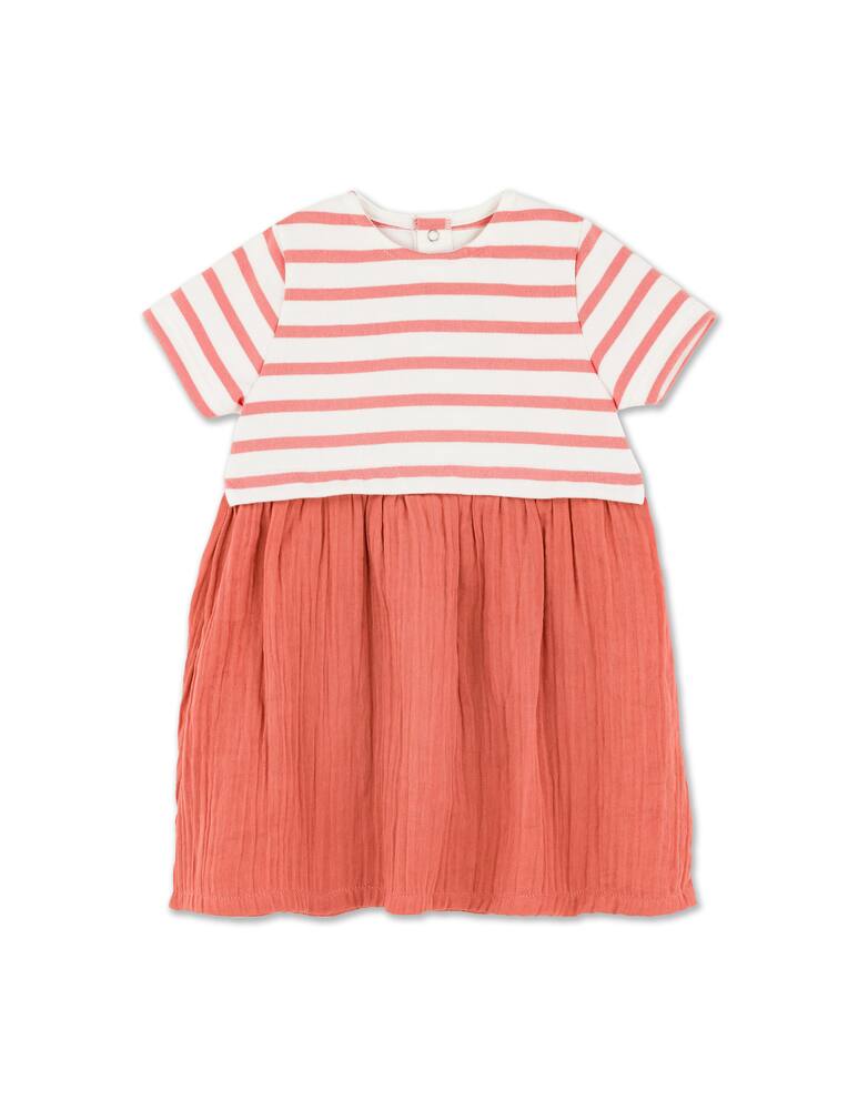 rinascente Petit Bateau Short sleeve robespierre dress - Rosa