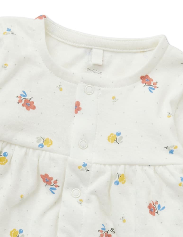 rinascente Petit Bateau Long sleeve robespierre dress - Bianco