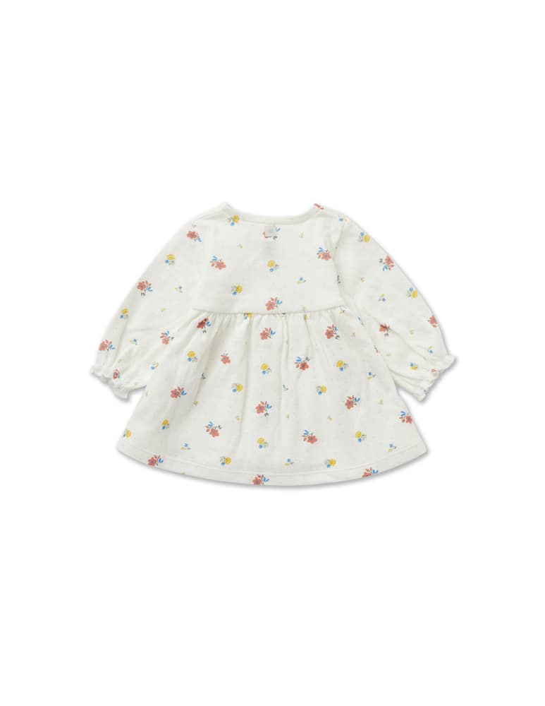 rinascente Petit Bateau Long sleeve robespierre dress - Bianco
