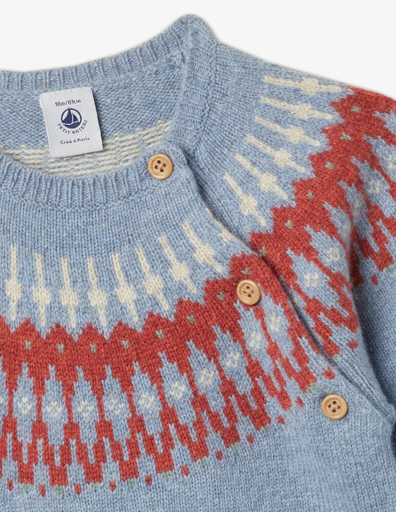 rinascente Petit Bateau Wool blend onesie - Light blue