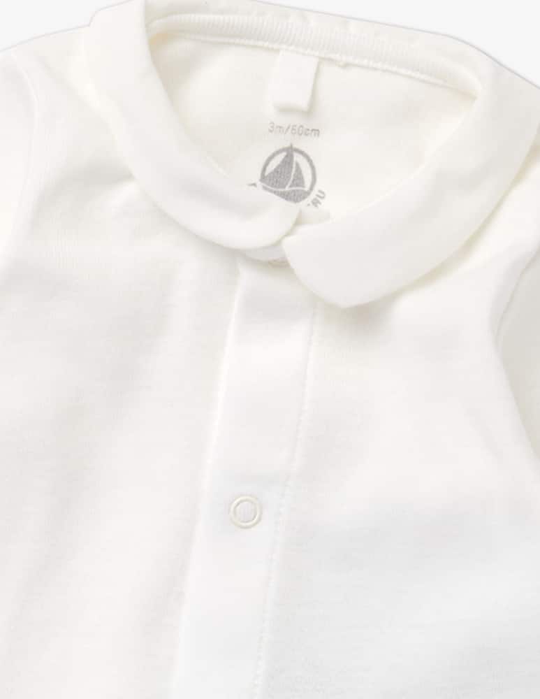 rinascente Petit Bateau Body a manica lunga in cotone - Bianco
