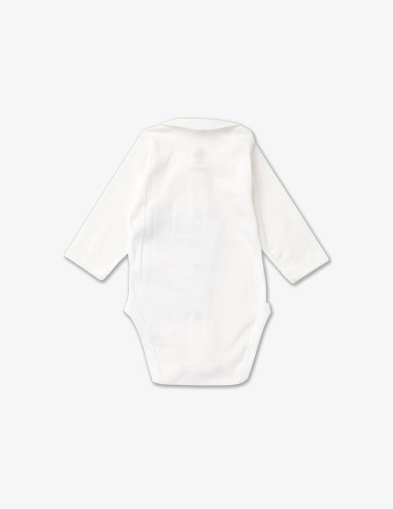 rinascente Petit Bateau Body a manica lunga in cotone - Bianco