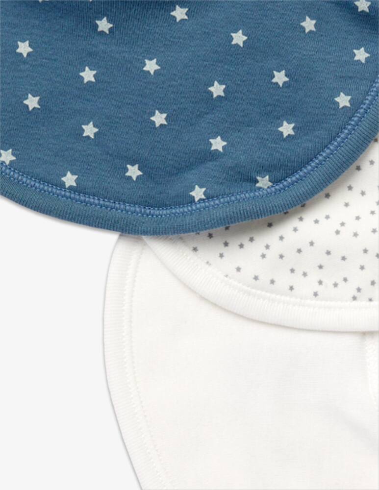 rinascente Petit Bateau Set of 3 cotton bibs - Multicolor