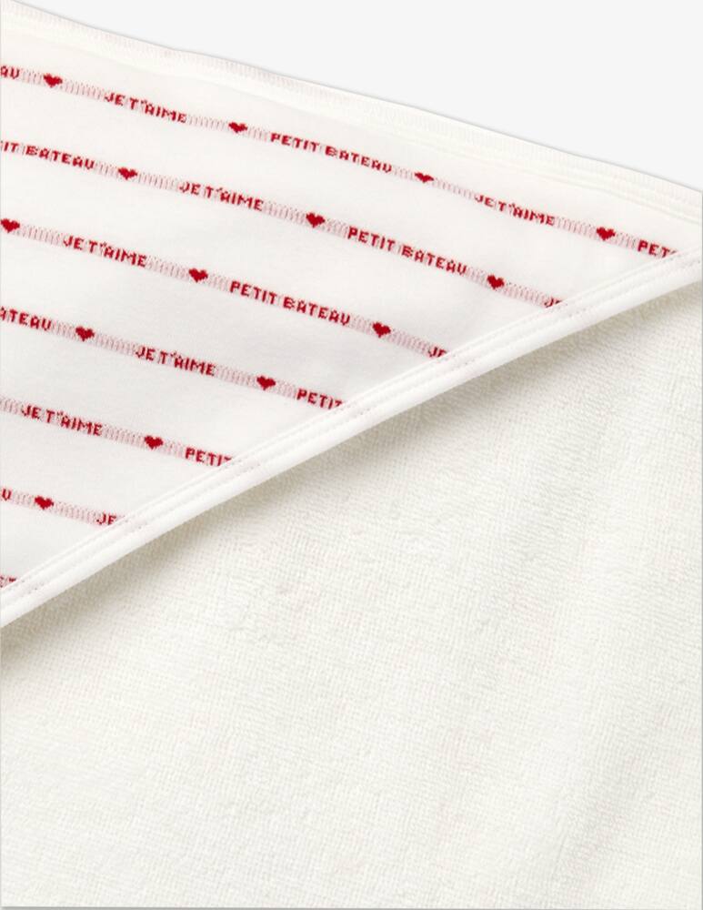 rinascente Petit Bateau Accappatoio per bebè in cotone biologico - Bianco