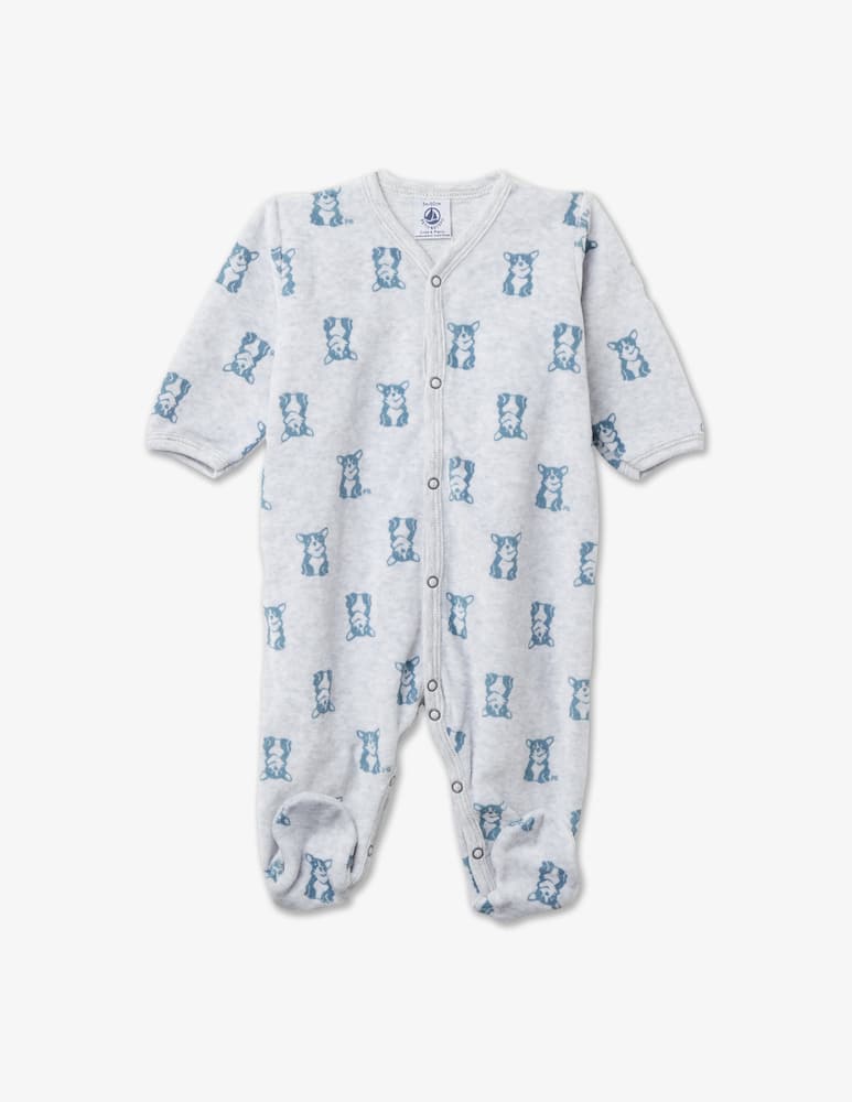 Petit Bateau Cotton onesie pajama - Light blue - picture 1 Petit Bateau Cotton onesie pajama - Light blue - picture 1
