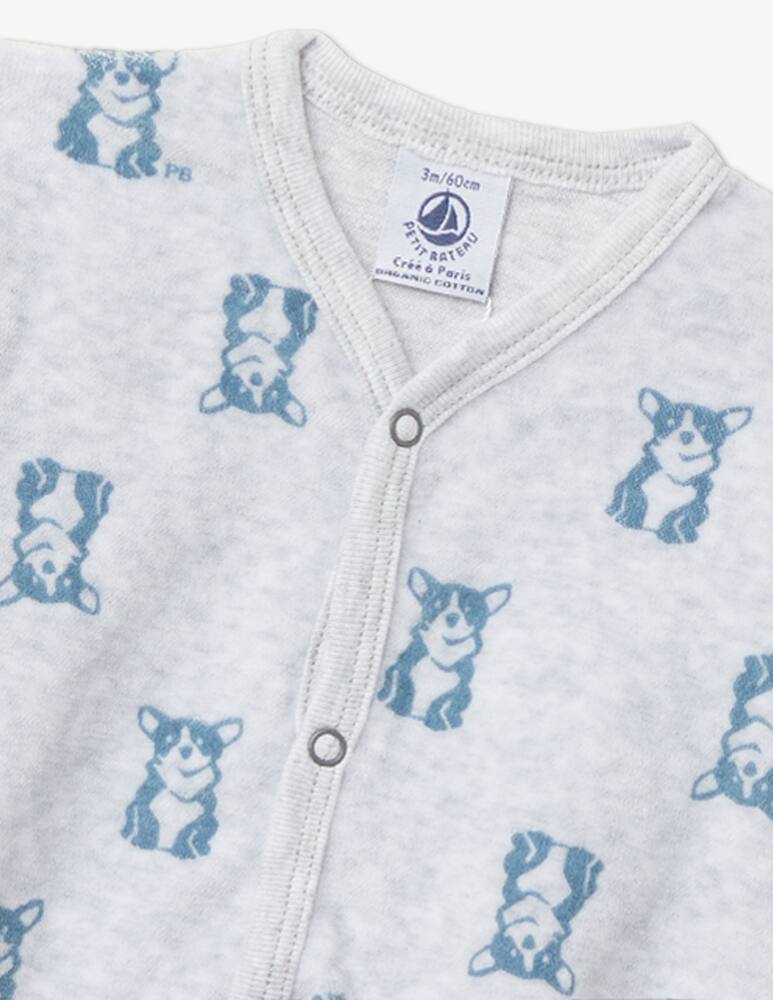 Petit Bateau Cotton onesie pajama - Light blue - picture 2 Petit Bateau Cotton onesie pajama - Light blue - picture 2