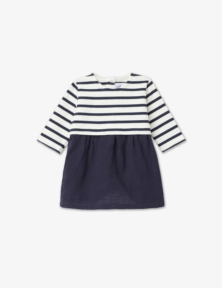 Petit Bateau Vestitino in cotone - Blu - immagine 1 Petit Bateau Vestitino in cotone - Blu - immagine 1