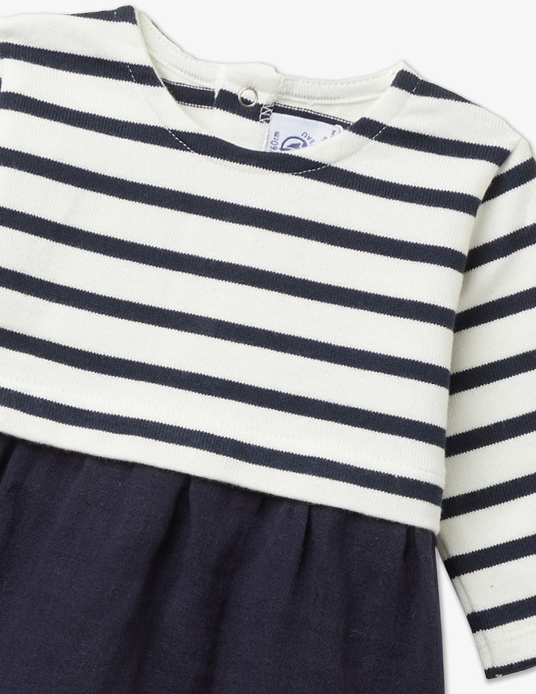 Petit Bateau Vestitino in cotone - Blu - immagine 2 Petit Bateau Vestitino in cotone - Blu - immagine 2