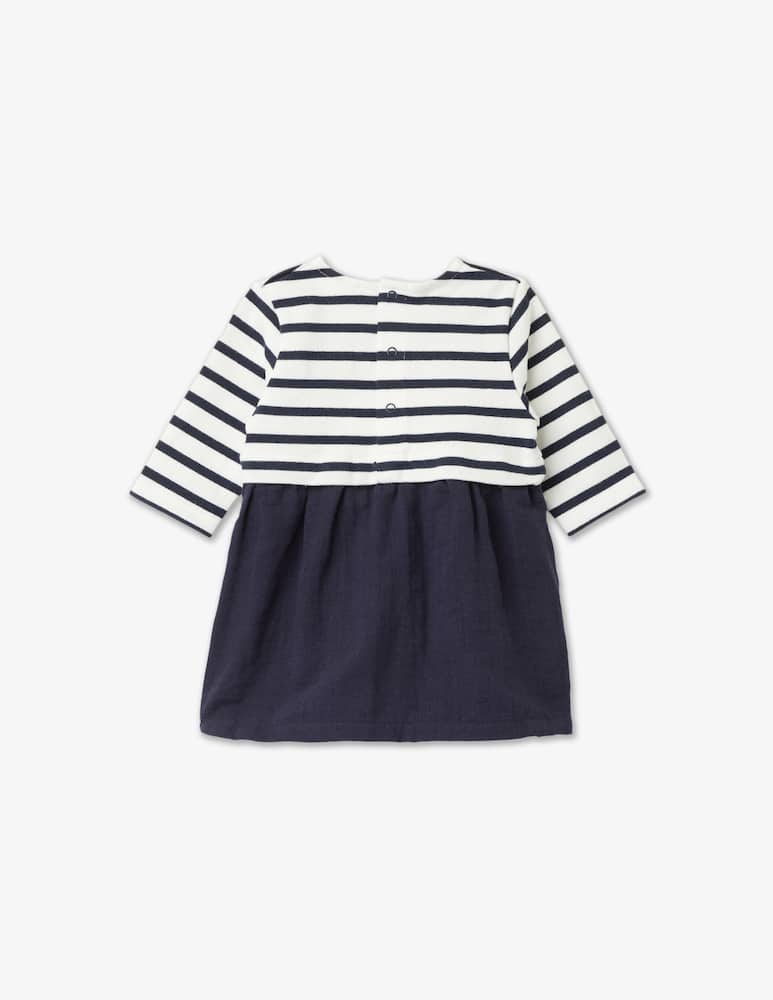 Petit Bateau Vestitino in cotone - Blu - immagine 3 Petit Bateau Vestitino in cotone - Blu - immagine 3