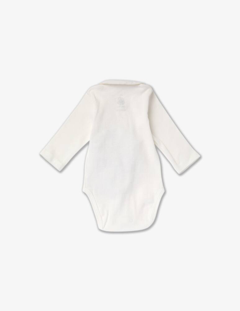 rinascente Petit Bateau Body a manica lunga in cotone - Bianco
