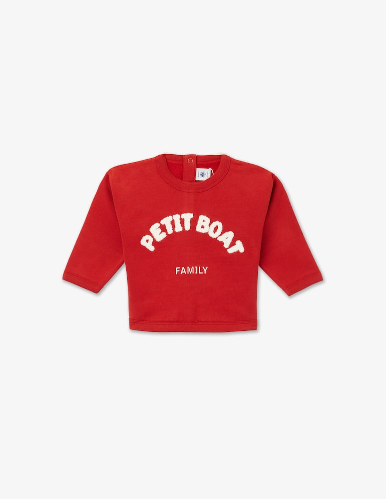 Petit Bateau Cotton sweatshirt - Red - picture 1 Petit Bateau Cotton sweatshirt - Red - picture 1