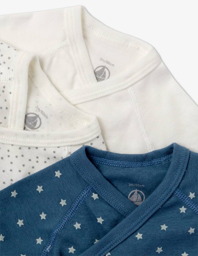 rinascente Petit Bateau 3 short sleeved cotton bodysuits - Multicolor