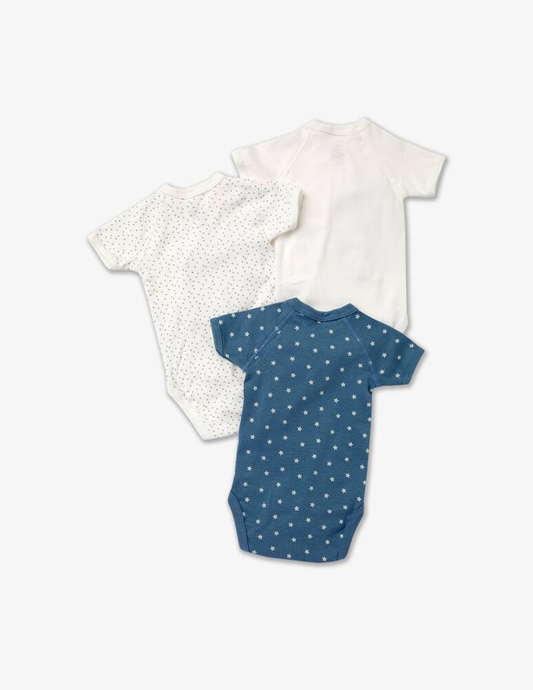 rinascente Petit Bateau 3 short sleeved cotton bodysuits - Multicolor