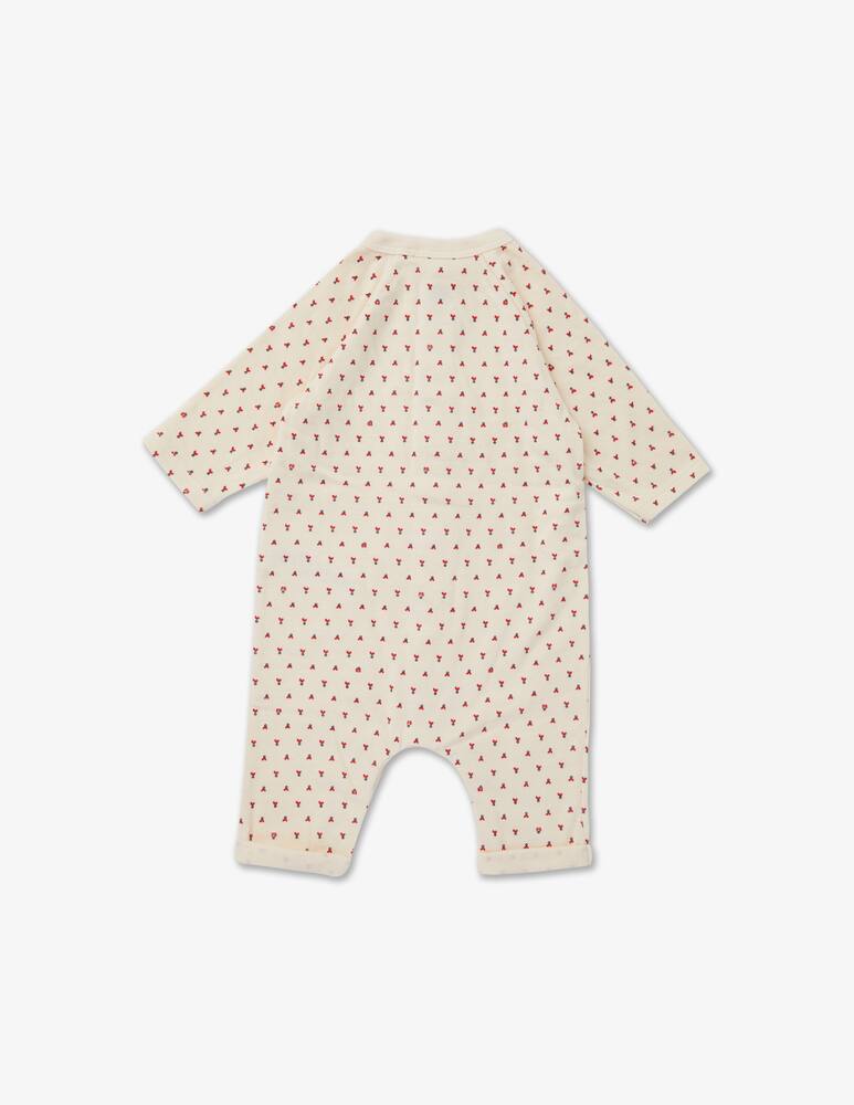 Petit Bateau Tuta lunga in cotone stampato - Beige - immagine 3 Petit Bateau Tuta lunga in cotone stampato - Beige - immagine 3