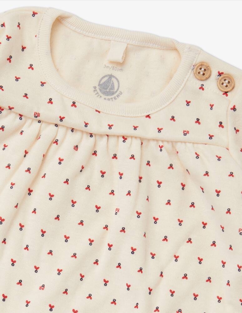 rinascente Petit Bateau Set leggings e maglia a maniche lunghe in cotone - Beige