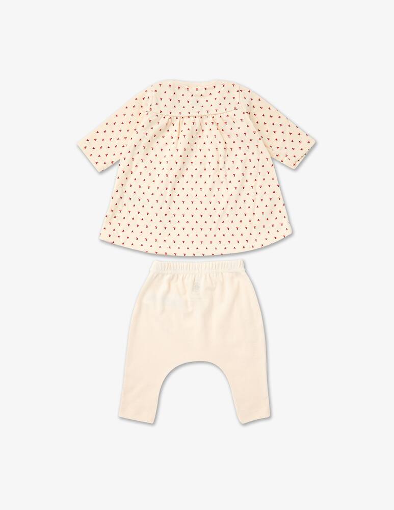 rinascente Petit Bateau Set leggings e maglia a maniche lunghe in cotone - Beige