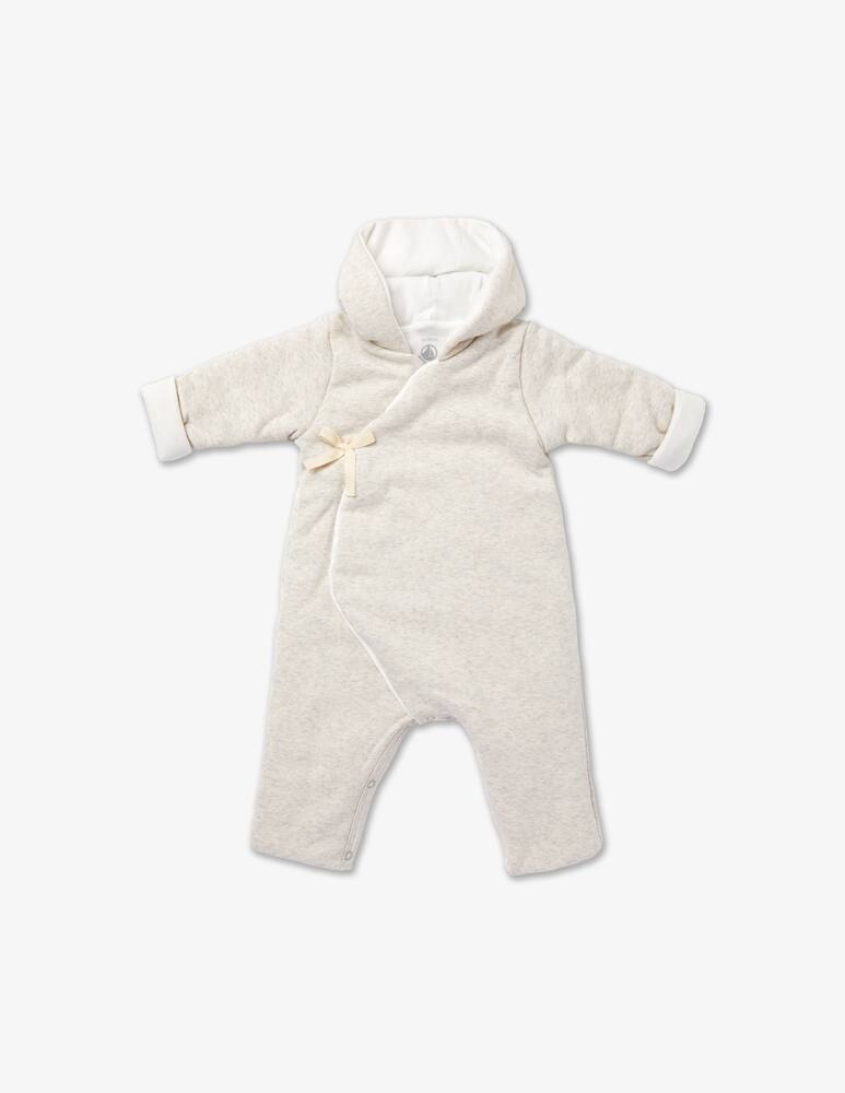 rinascente Petit Bateau Striped cotton hooded long jumpsuit - Beige