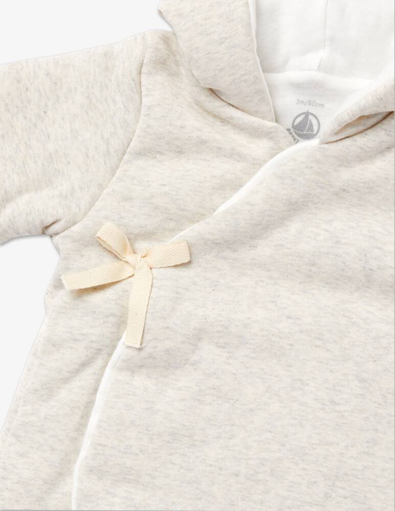 rinascente Petit Bateau Striped cotton hooded long jumpsuit - Beige