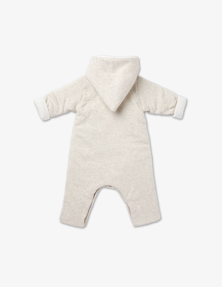 rinascente Petit Bateau Striped cotton hooded long jumpsuit - Beige