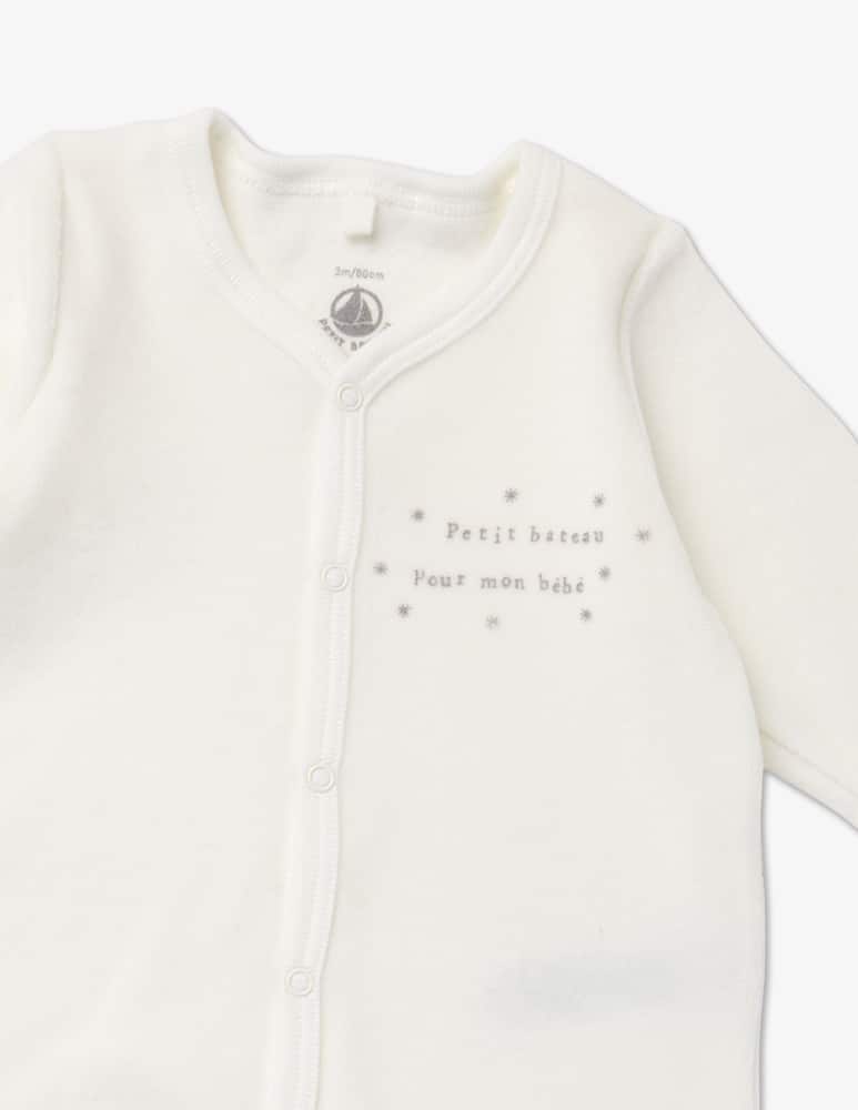 rinascente Petit Bateau 2 tutine in cotone dors bien - Bianco