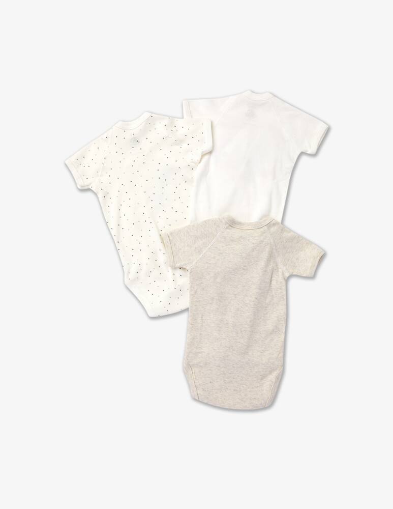 rinascente Petit Bateau 3 body a manica corta in cotone - Beige