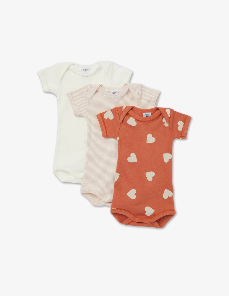 Petit Bateau Set 3 body a maanica corta - Multicolor - immagine 1 Petit Bateau Set 3 body a maanica corta - Multicolor - immagine 1