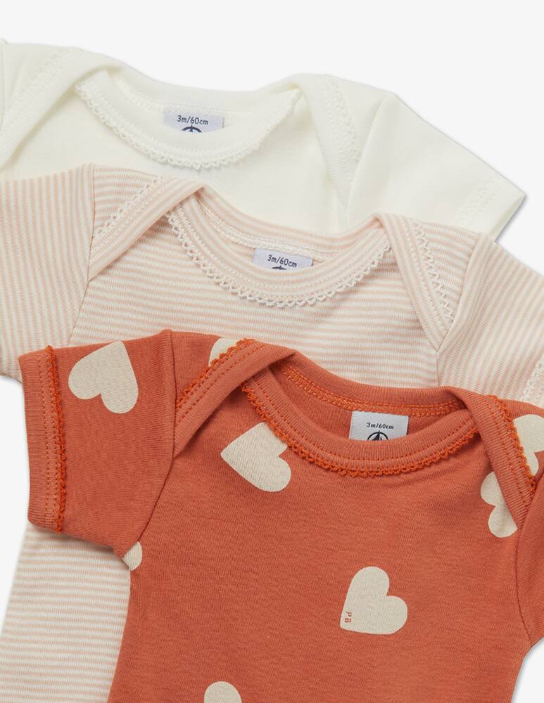 Petit Bateau Set 3 body a maanica corta - Multicolor - immagine 2 Petit Bateau Set 3 body a maanica corta - Multicolor - immagine 2