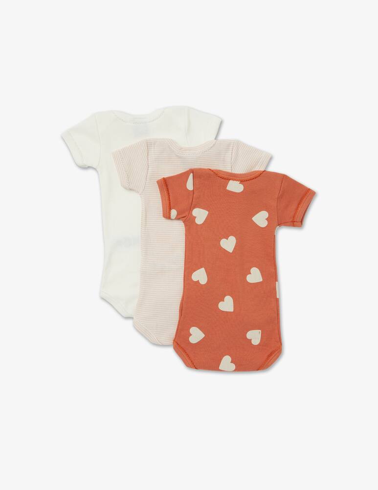 Petit Bateau Set 3 body a maanica corta - Multicolor - immagine 3 Petit Bateau Set 3 body a maanica corta - Multicolor - immagine 3