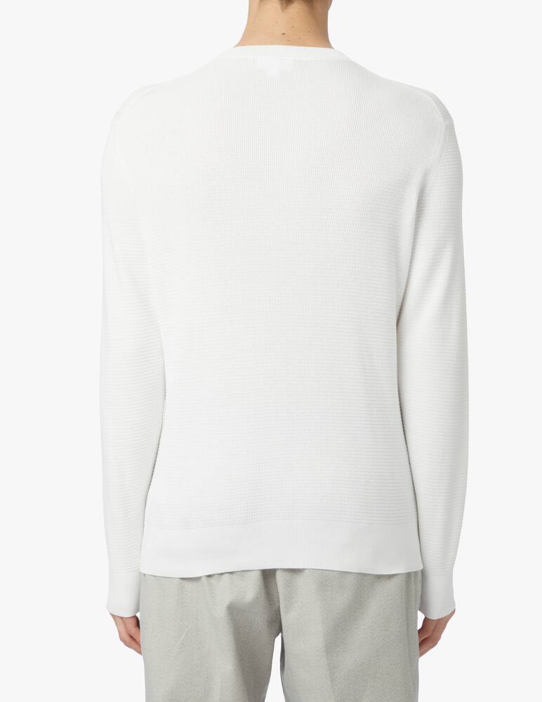 rinascente Lacoste Maglia girocollo waffle light - bianco