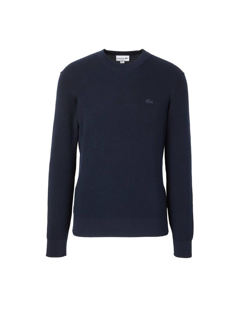 rinascente Lacoste Maglia girocollo waffle light - blu