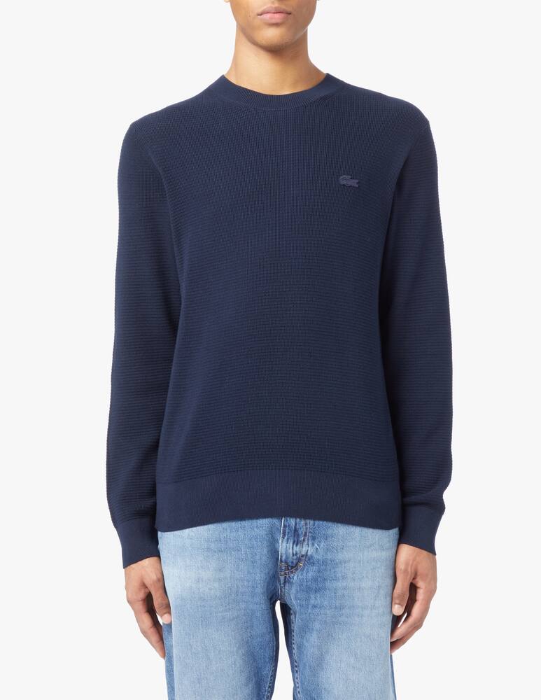 rinascente Lacoste Maglia girocollo waffle light - blu