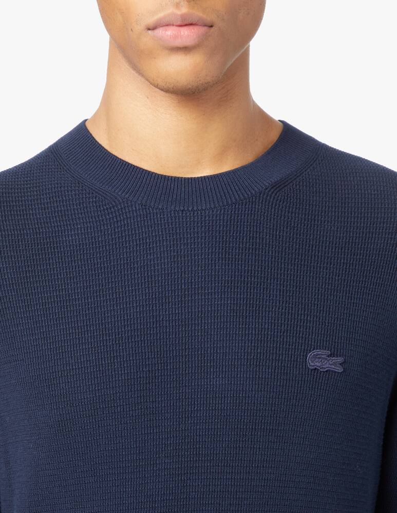 rinascente Lacoste Maglia girocollo waffle light - blu