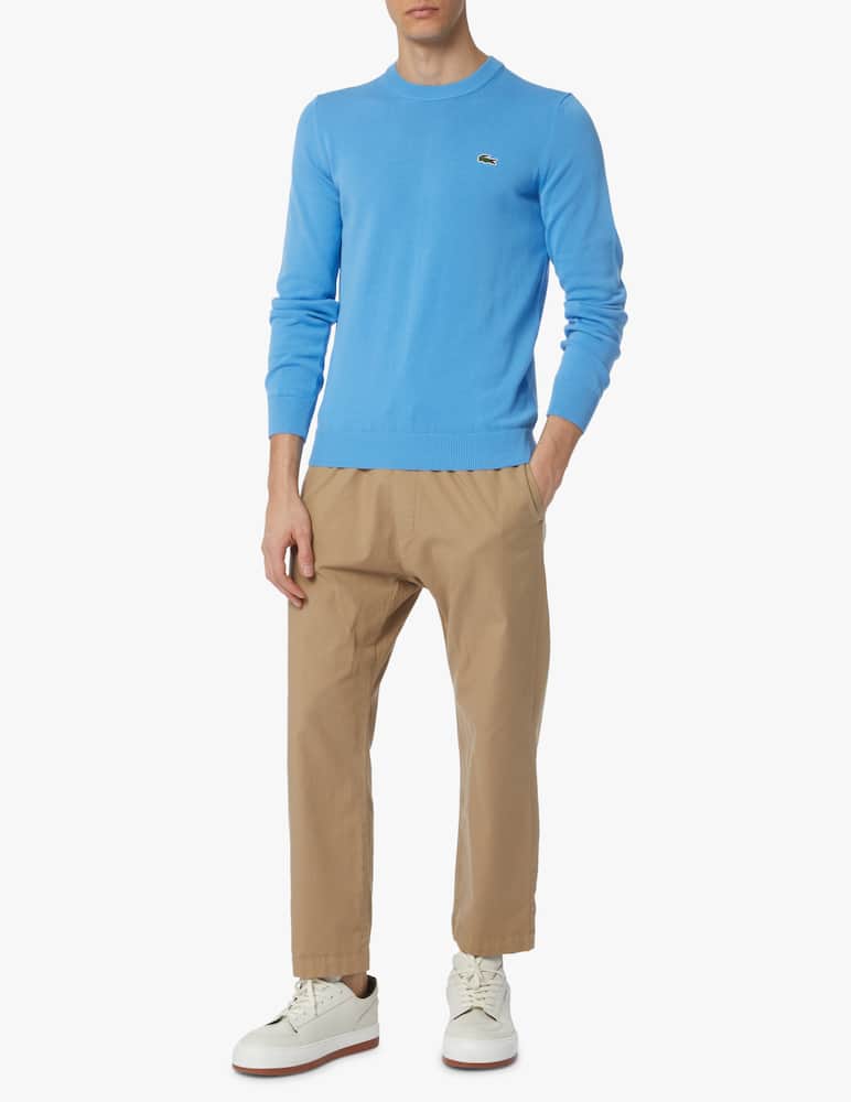 rinascente Lacoste Maglia girocollo basic ctn - azzurro