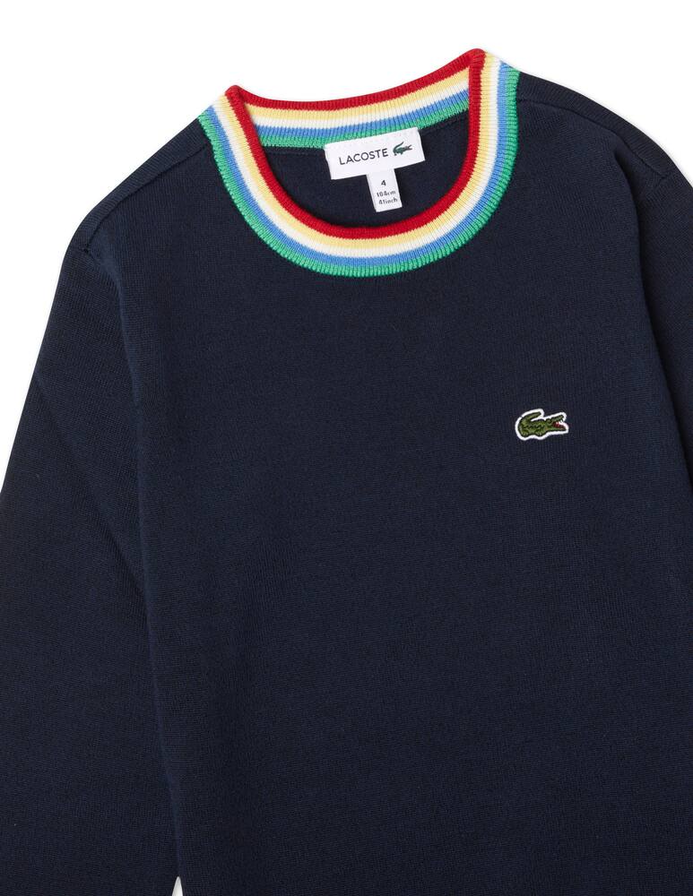 rinascente Lacoste Cotton roundnenck sweater - blue