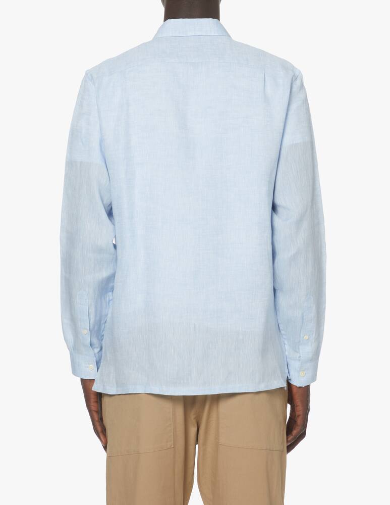 Lacoste Long sleeve linen regular shirt - light blue - picture 3 Lacoste Long sleeve linen regular shirt - light blue - picture 3