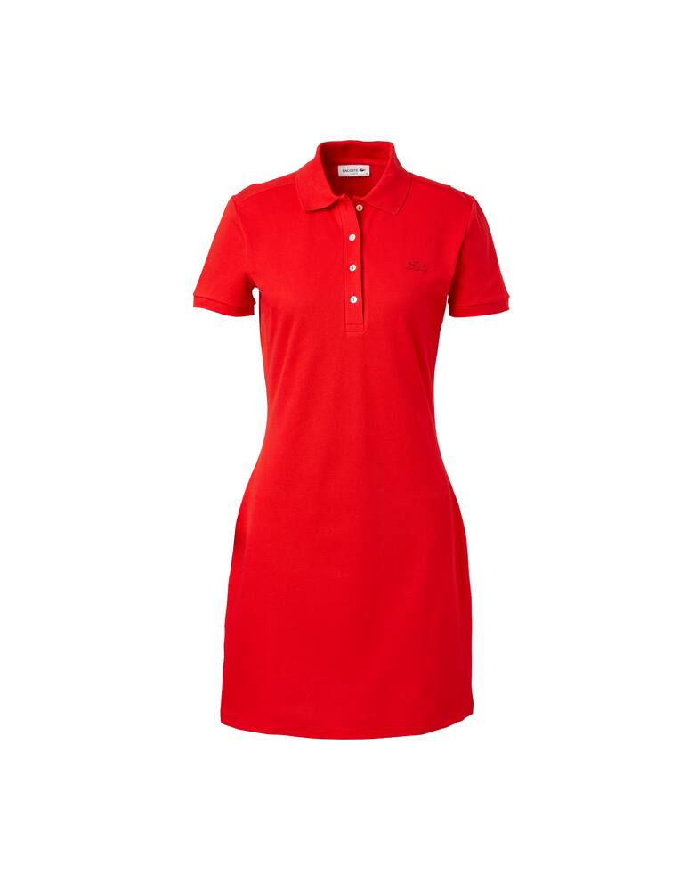 rinascente Lacoste Mini cotton polo dress - red