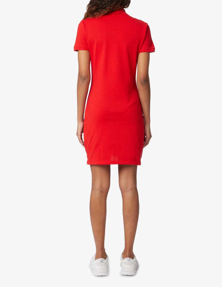 rinascente Lacoste Mini cotton polo dress - red
