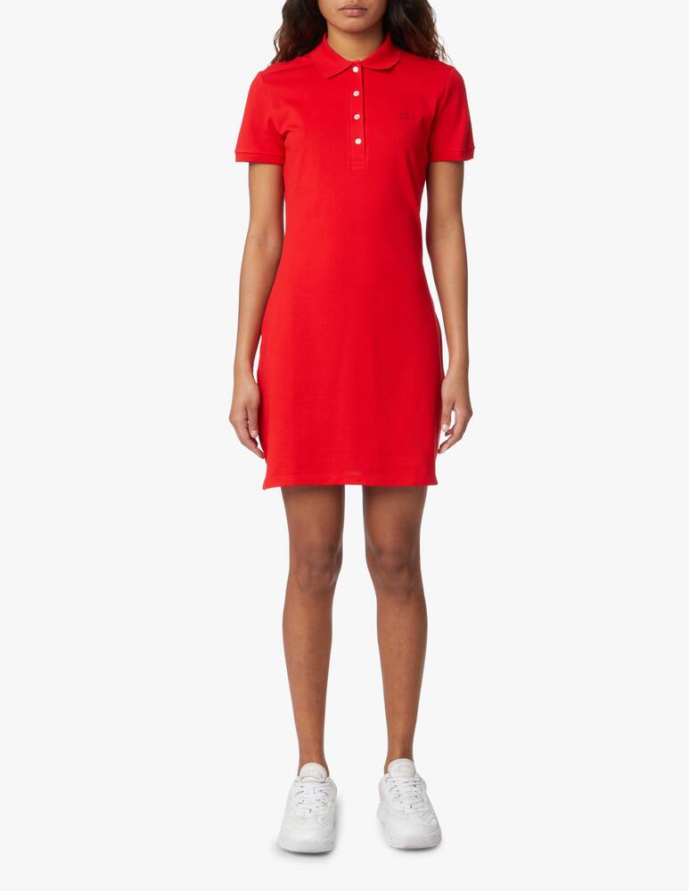 rinascente Lacoste Mini cotton polo dress - red