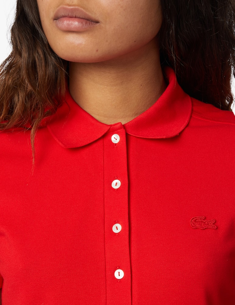 rinascente Lacoste Mini cotton polo dress - red