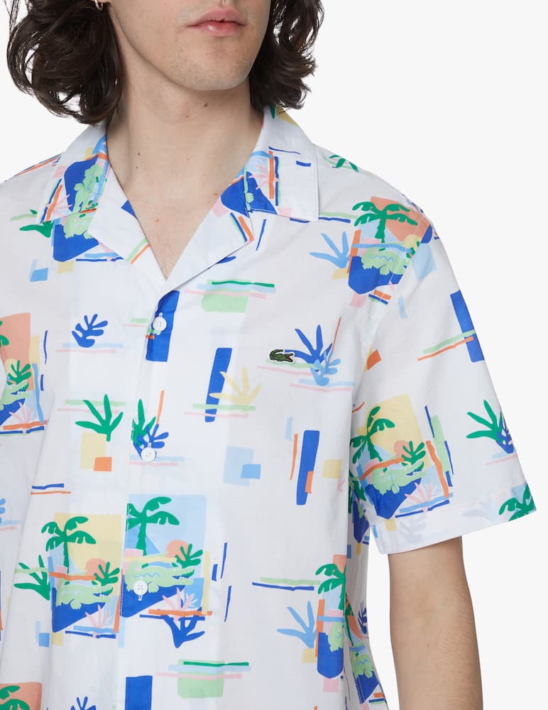 rinascente Lacoste Camicia manica corta stampa - bianco