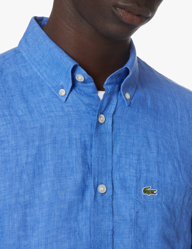 rinascente Lacoste Camicia manica corta reg in lino - multicolor