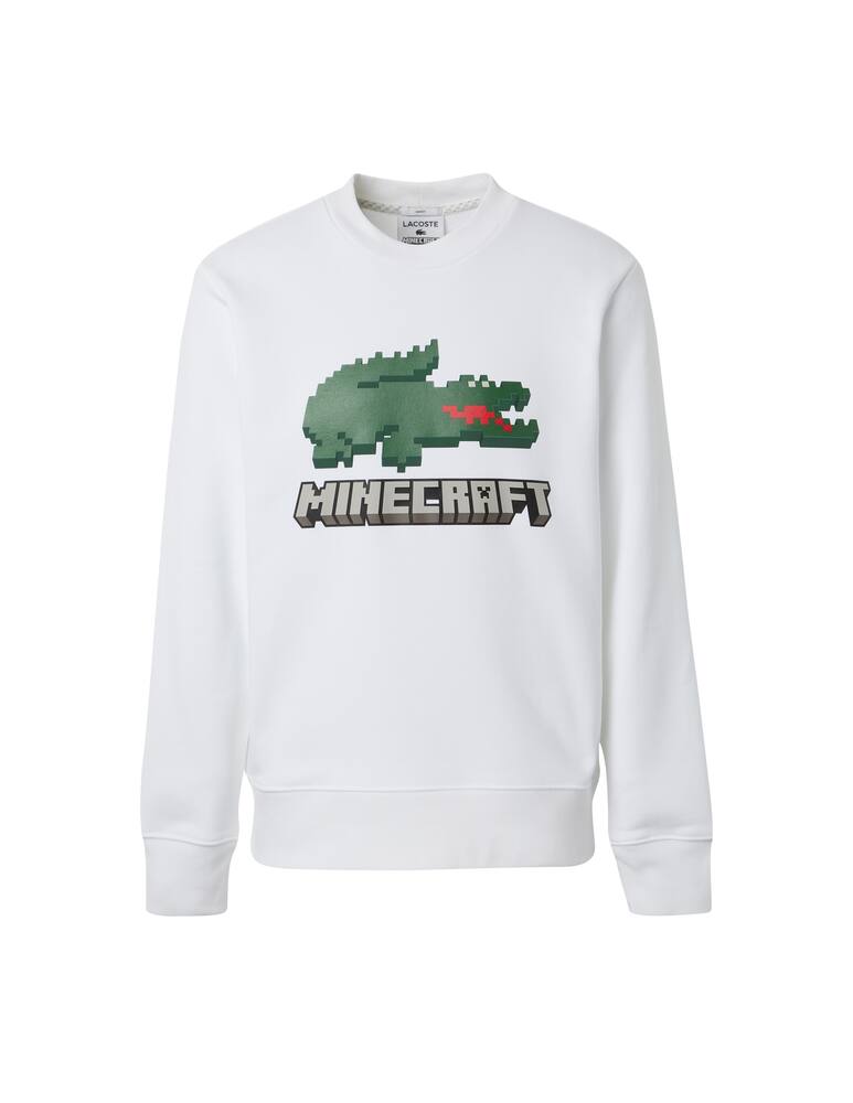 rinascente Lacoste Felpa girocollo cocco minecraft - bianco