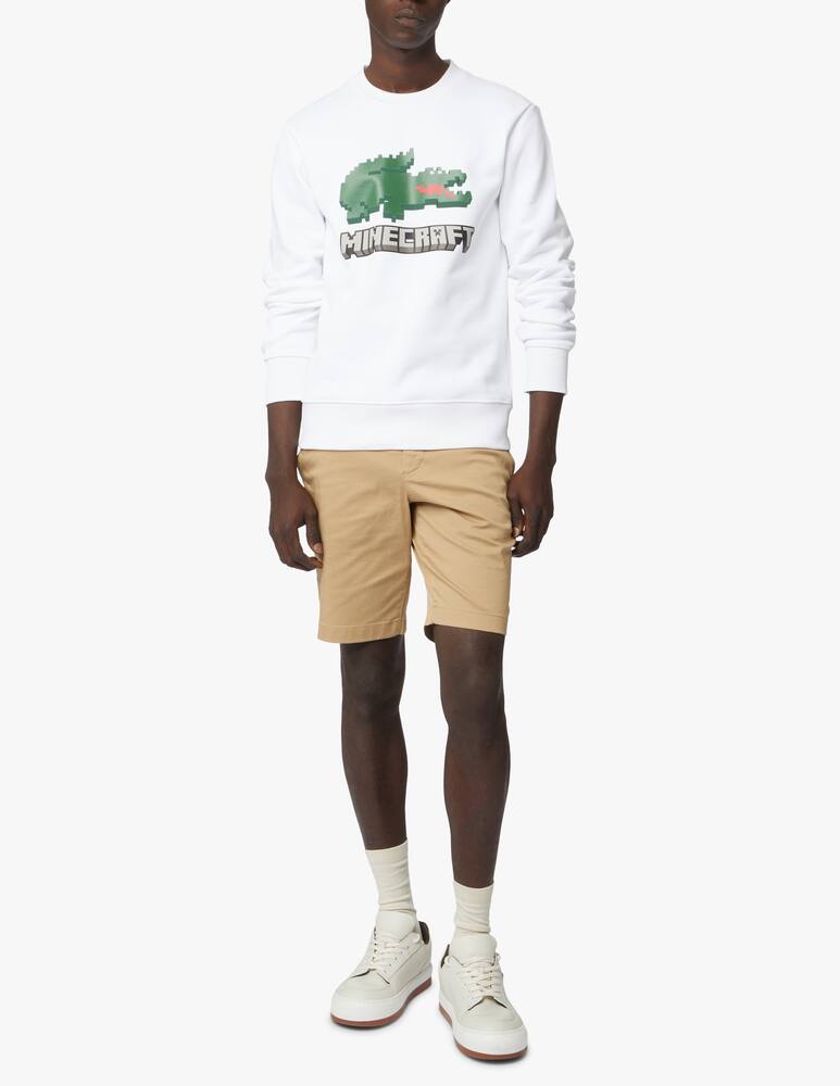 rinascente Lacoste Felpa girocollo cocco minecraft - bianco