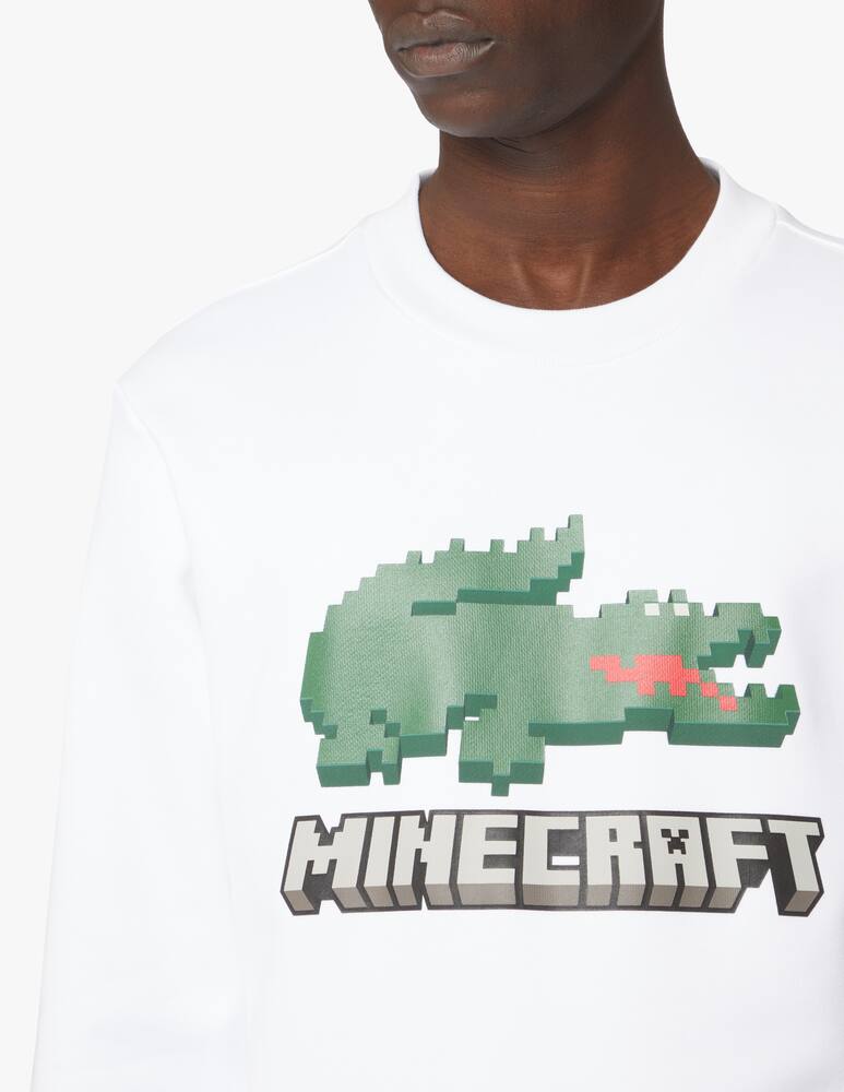 rinascente Lacoste Felpa girocollo cocco minecraft - bianco