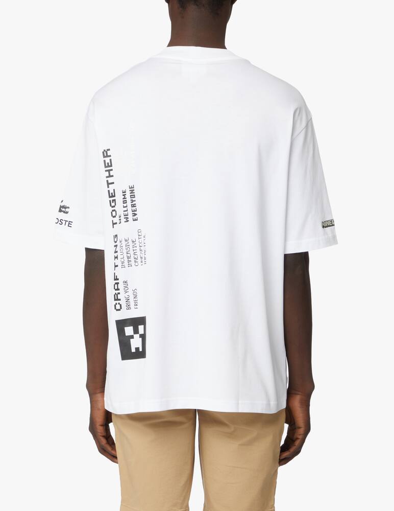 rinascente Lacoste Maglietta scritte grafiche minecraft - bianco