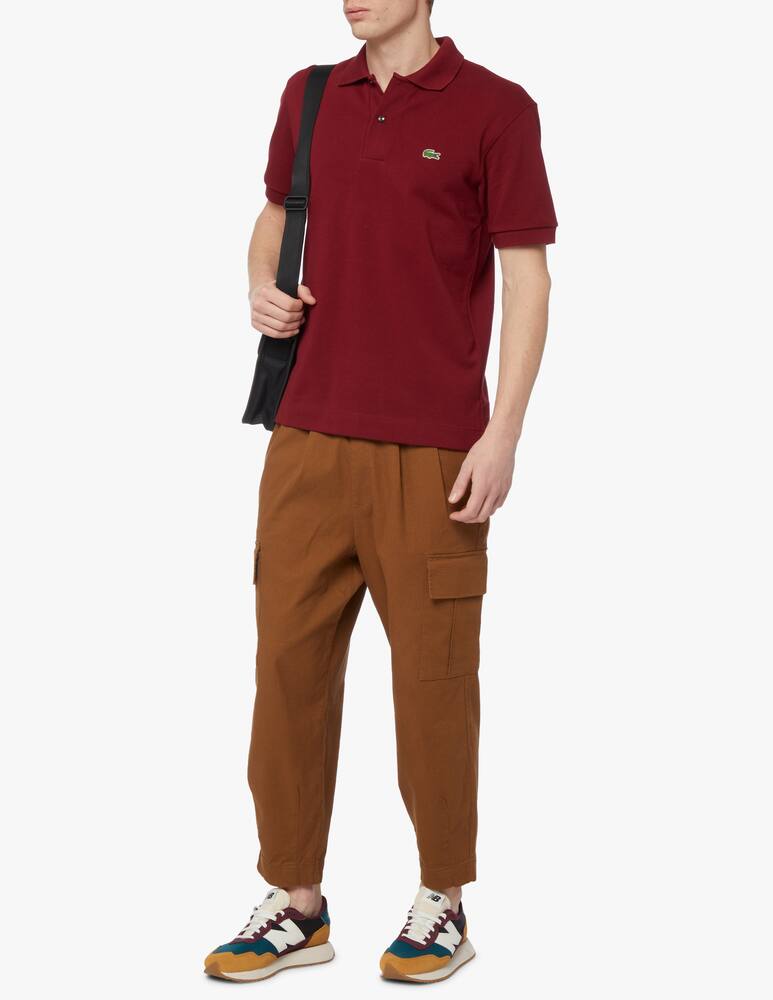 rinascente Lacoste Heavy organic cotton short sleeve polo - red