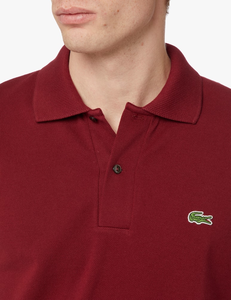 rinascente Lacoste Heavy organic cotton short sleeve polo - red
