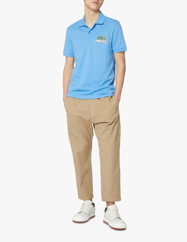 rinascente Lacoste Minecraft patch short sleeve polo - light blue